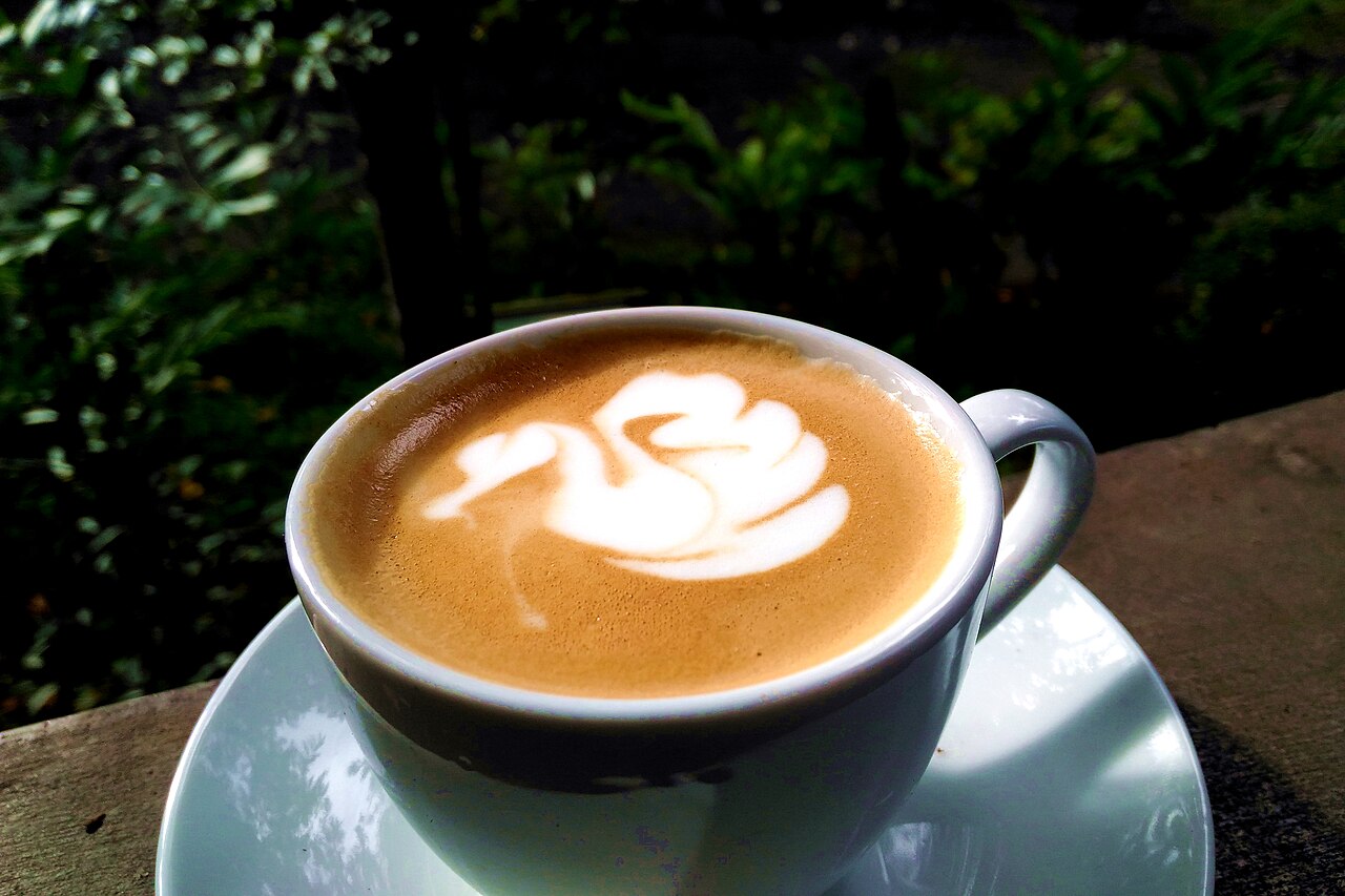スワンラテアートのコーヒー